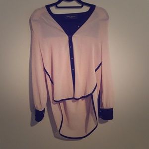 Black and Pink blouse. Perfect with fitted pants!